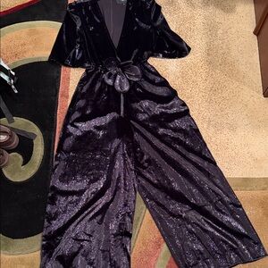7 For All Mankind Shimmering Black Jumpsuit
